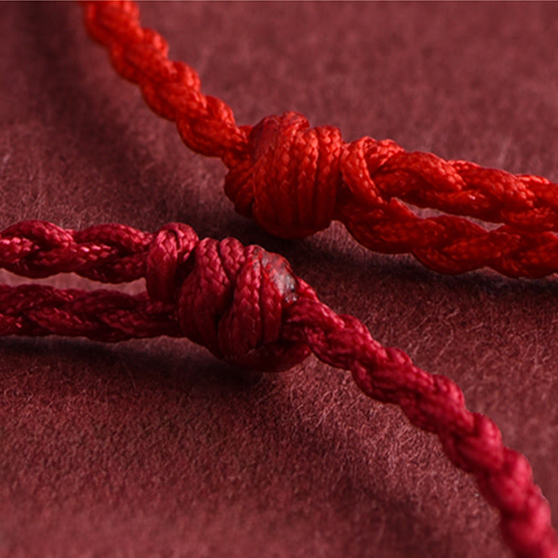 Year of the Horse 999 Sterling Silver Copper Coins Luck Rope Braided Bracelet Anklet