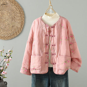 Printed Cotton-Padded Long Sleeve Thermal Jacket for Mindful Layers