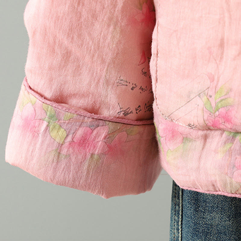 Printed Cotton-Padded Long Sleeve Thermal Jacket for Mindful Layers