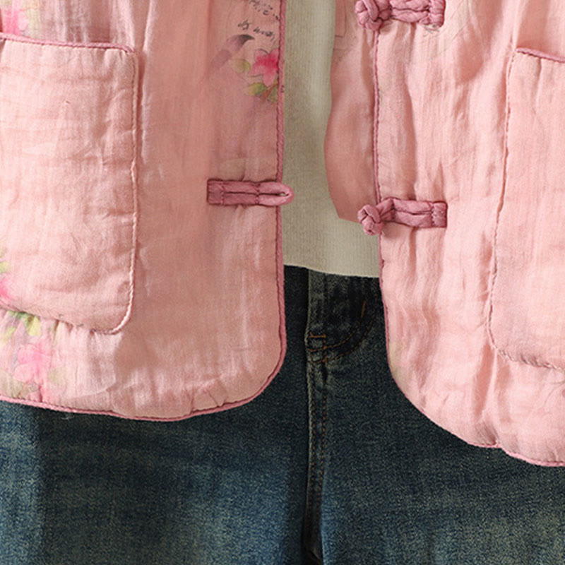 Printed Cotton-Padded Long Sleeve Thermal Jacket for Mindful Layers