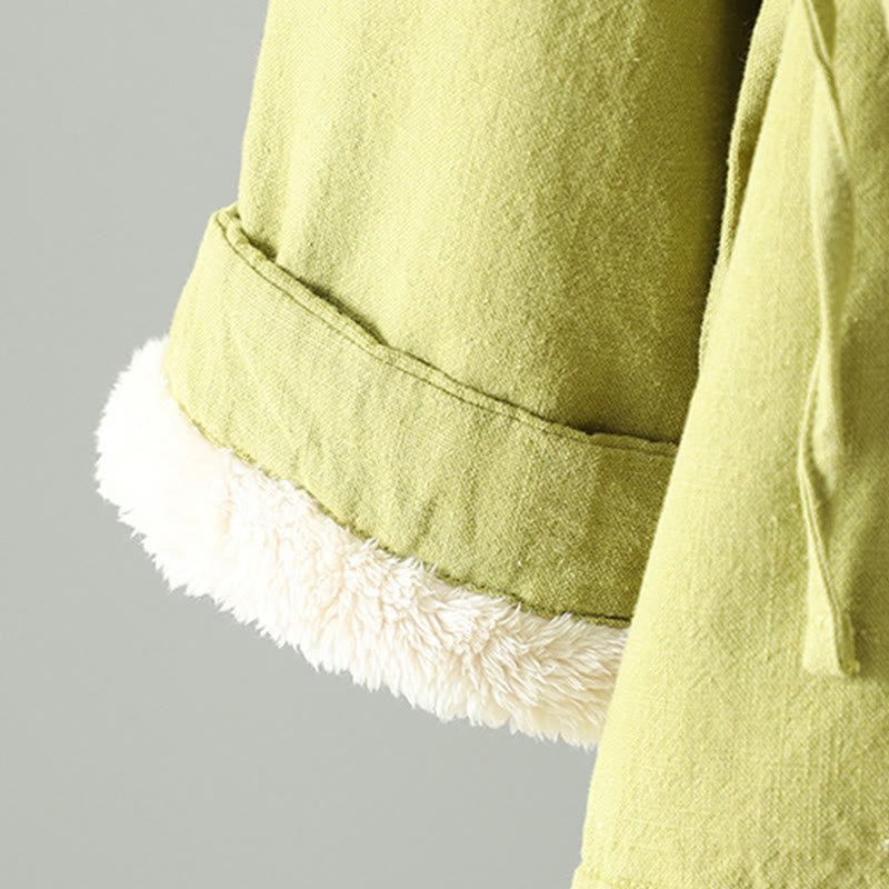 Tactile Cotton Notched Collar Meditation Jacket