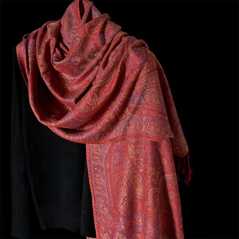 Soft Fine-Knit Tassel Tibetan Meditation Shawl and Throw