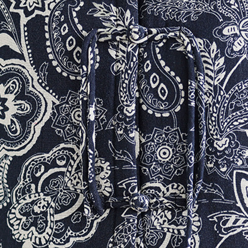 Botanical Cotton Stand-Collar Mindful Layering Waistcoat