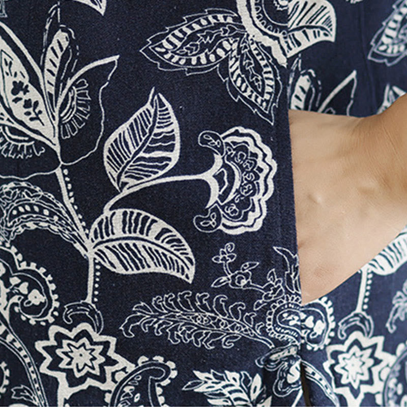 Botanical Cotton Stand-Collar Mindful Layering Waistcoat