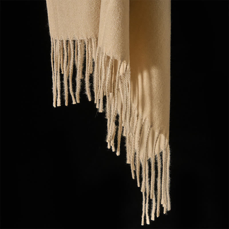 Winter Colorful Vines Flowers Pattern Tassel Cozy Scarf Shawl