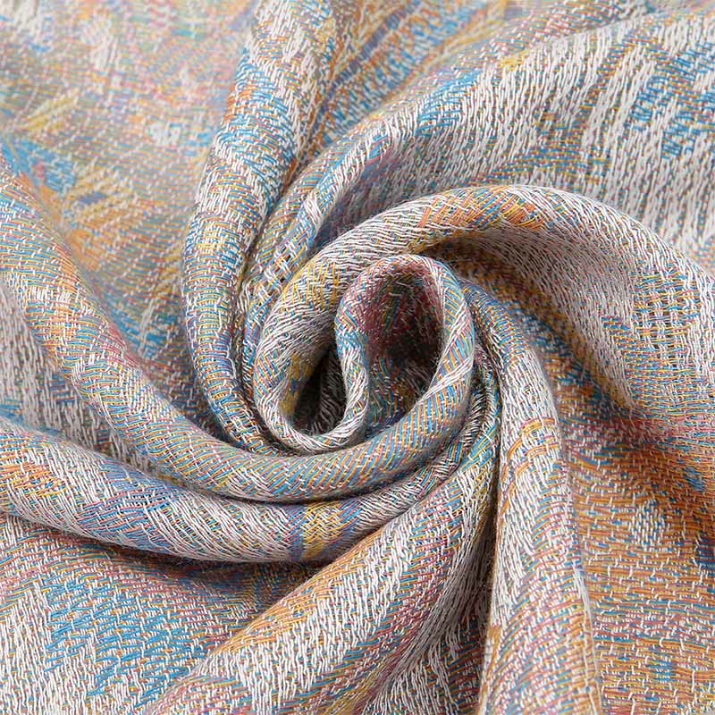 Spring Cashew Flower Vines Pattern Tassel Soft Scarf Shawl