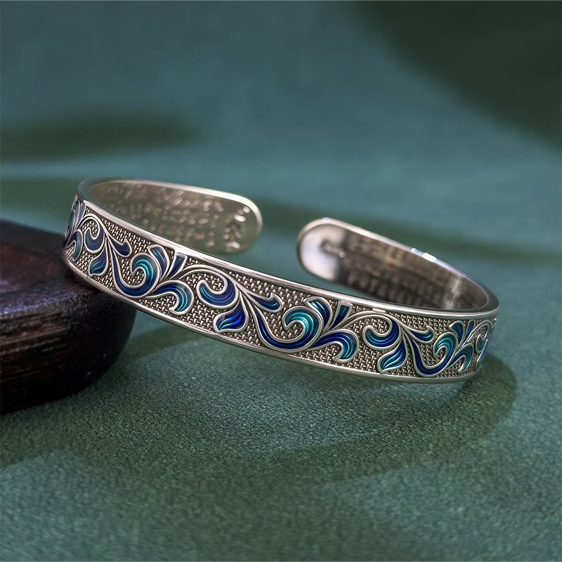 Petal Vines Entwine Branches Copper Balance Open Adjustable Bracelet Bangle