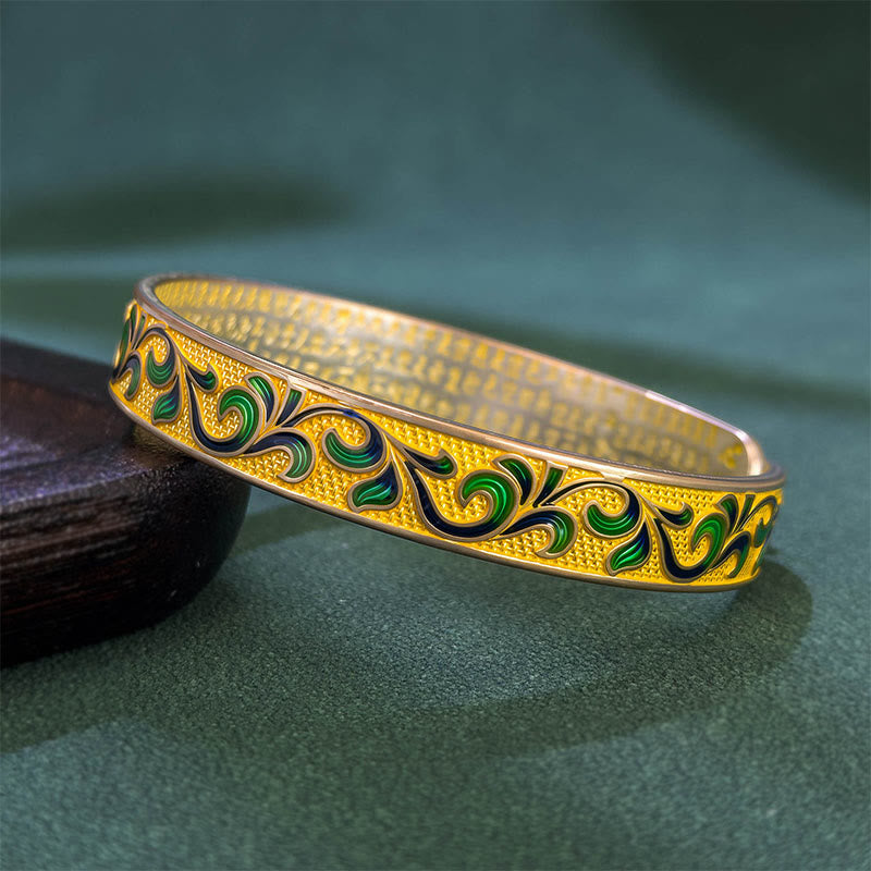 Petal Vines Entwine Branches Copper Balance Open Adjustable Bracelet Bangle