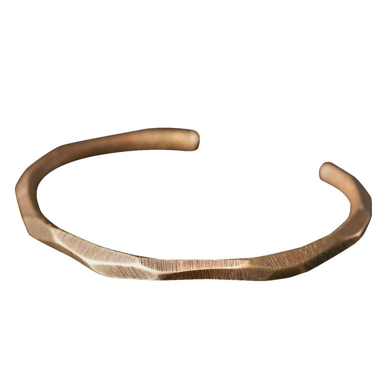 Copper Brass Hand Polishing Open Self Care Bracelet Bangle