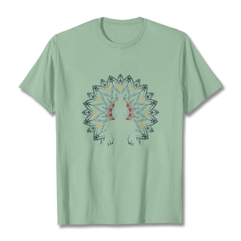 Breathable Cotton Mandala Buddha Graphic Mindful Tee