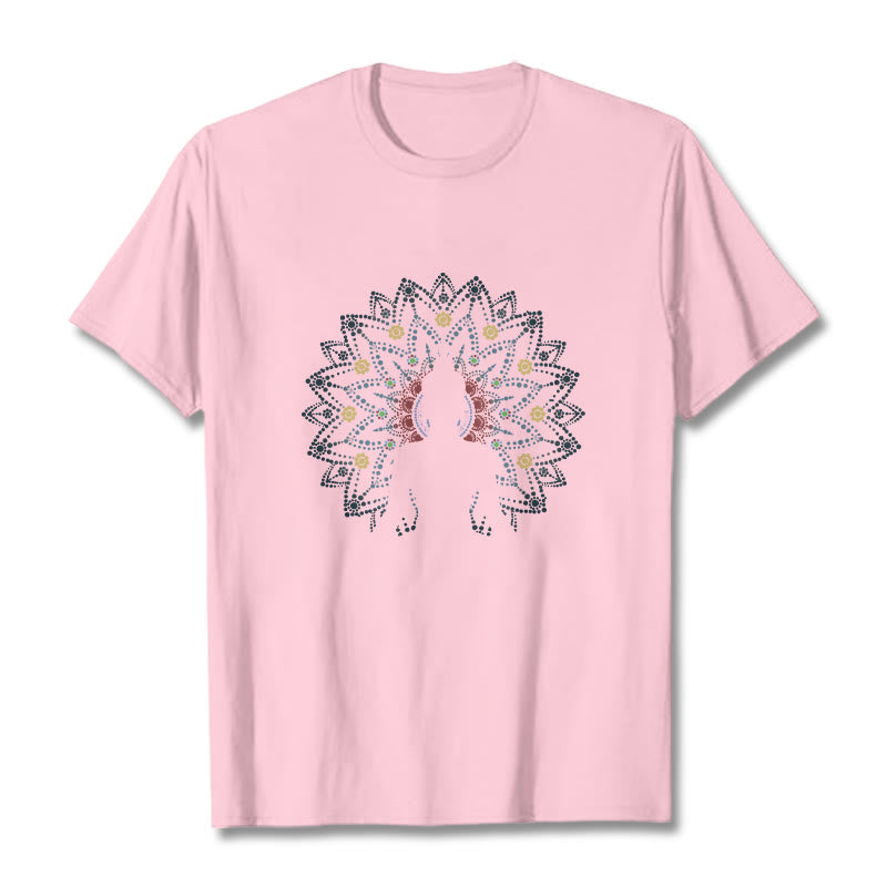 Breathable Cotton Mandala Buddha Graphic Mindful Tee