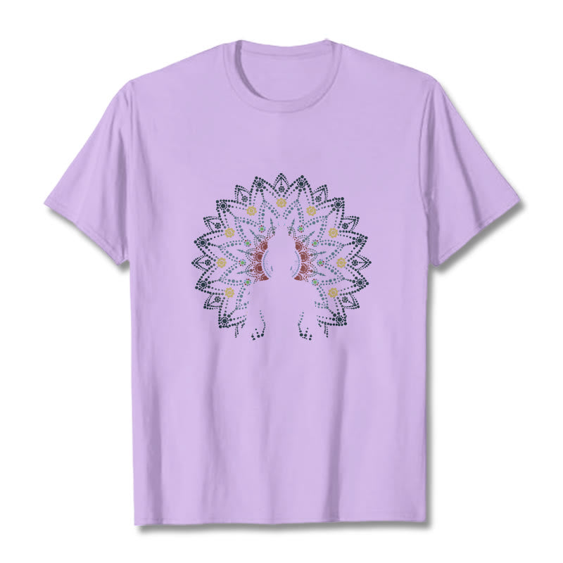 Breathable Cotton Mandala Buddha Graphic Mindful Tee