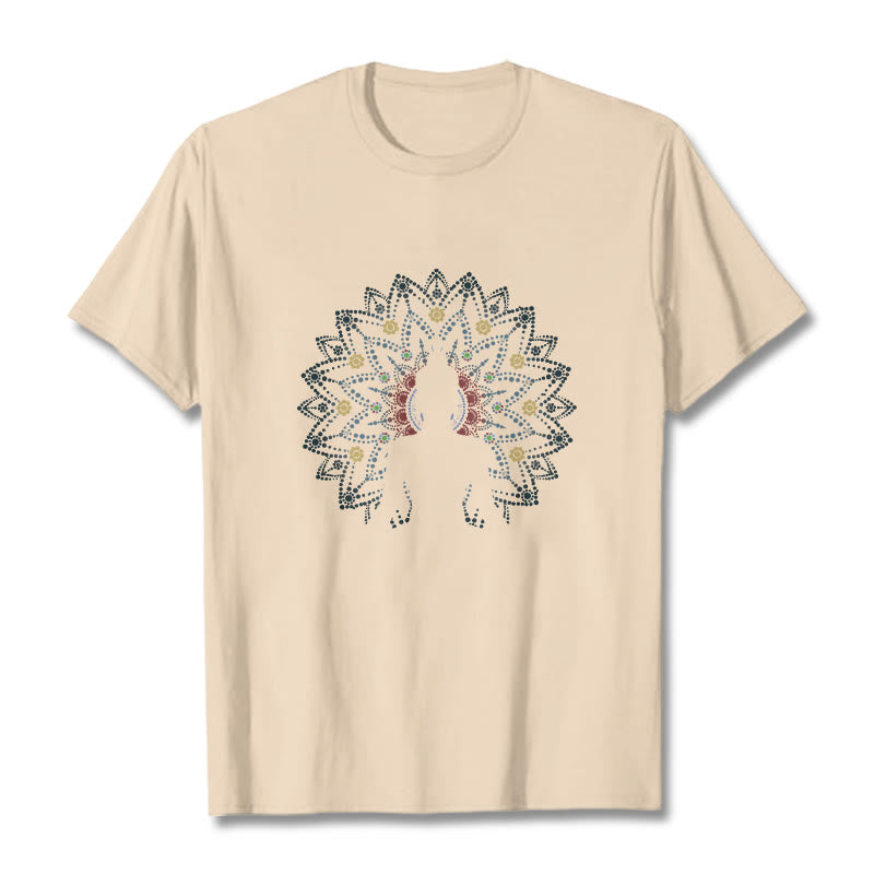 Breathable Cotton Mandala Buddha Graphic Mindful Tee