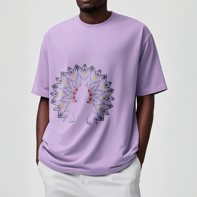Breathable Cotton Mandala Buddha Graphic Mindful Tee