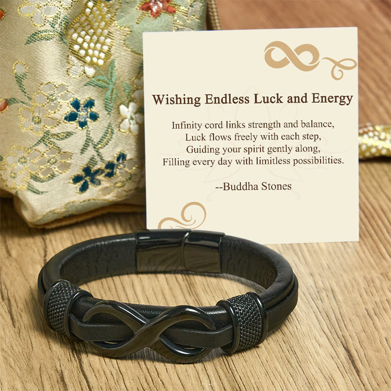 "Wishing Endless Luck and Energy" Endless Knot Bracelet Includes Gift Message Card