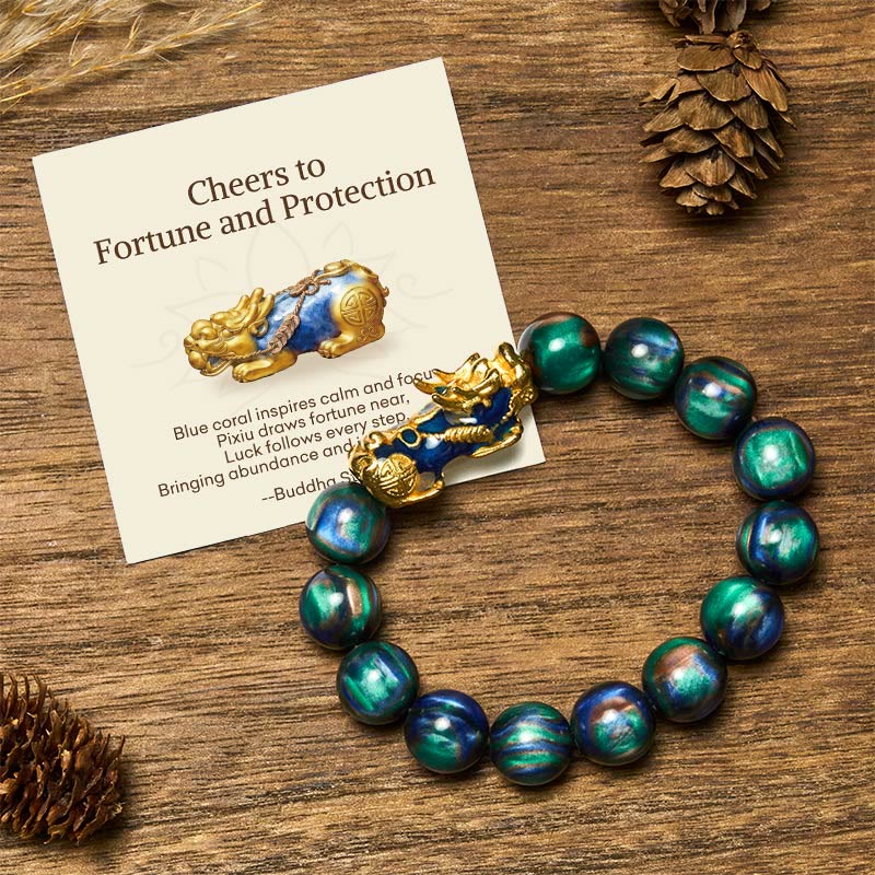 "Cheers to Fortune and Protection" PiXiu Bracelet Includes Gift Message Card