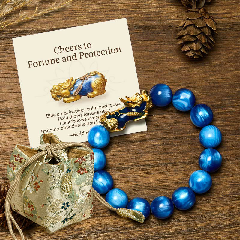"Cheers to Fortune and Protection" PiXiu Bracelet Includes Gift Message Card