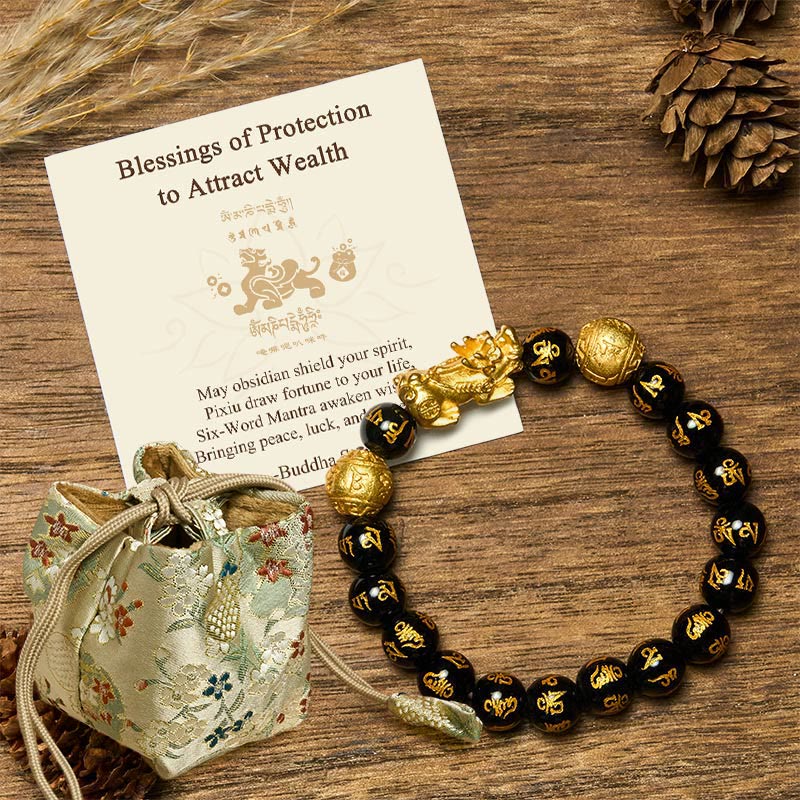 "Blessings of Protection to Attract Wealth" PiXiu Bracelet Includes Gift Message Card