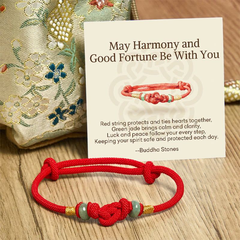 "May Harmony and Good Fortune Be With You" Bracelet Includes Gift Message Card