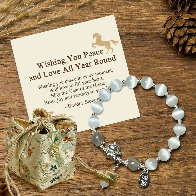 "Wishing You Peace and Love All Year Round" Year of the Horse Includes Gift Message Card