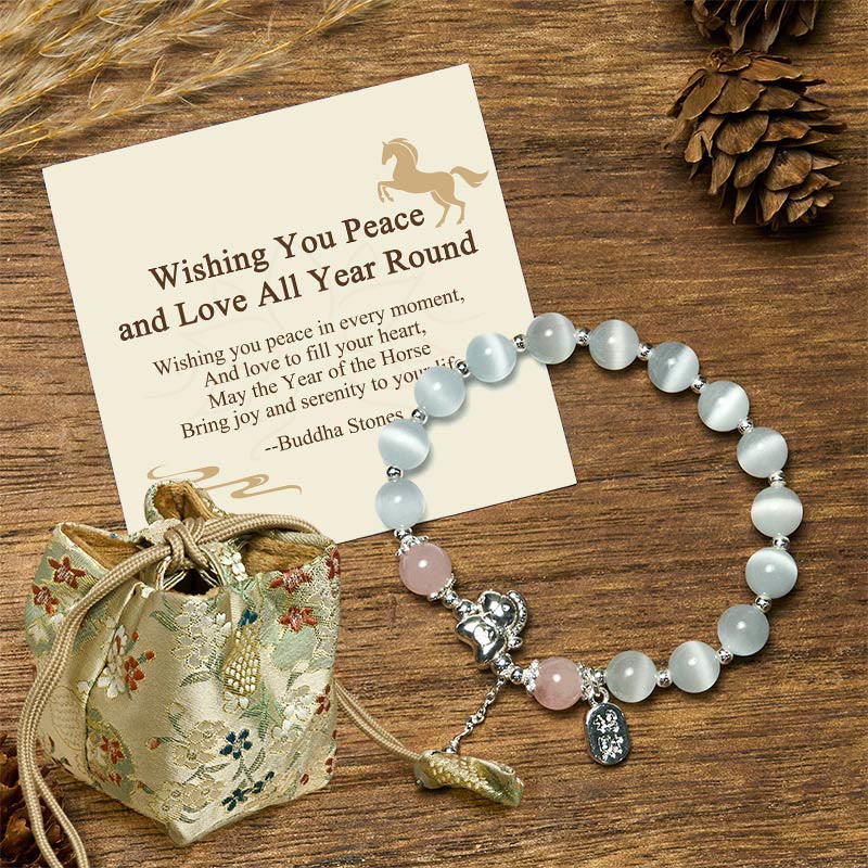 "Wishing You Peace and Love All Year Round" Year of the Horse Includes Gift Message Card