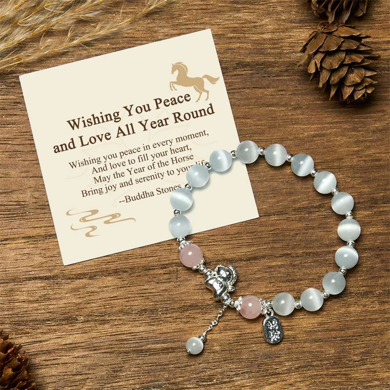 "Wishing You Peace and Love All Year Round" Year of the Horse Includes Gift Message Card