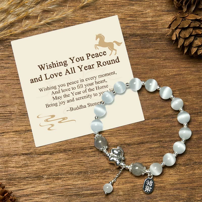 "Wishing You Peace and Love All Year Round" Year of the Horse Includes Gift Message Card