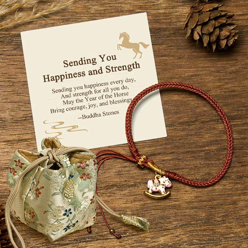 "Sending You Happiness and Strength" Year of the Horse String Includes Gift Message Card