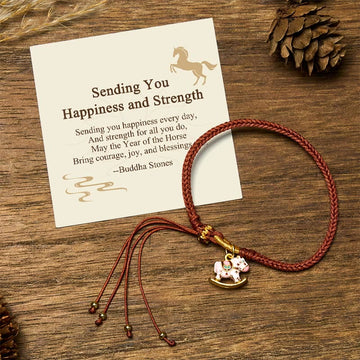 "Sending You Happiness and Strength" Year of the Horse String Includes Gift Message Card