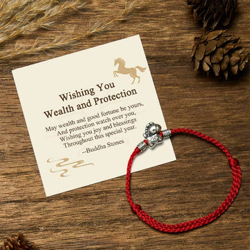 "Wishing You Wealth and Protection" Year of the Horse String Includes Gift Message Card