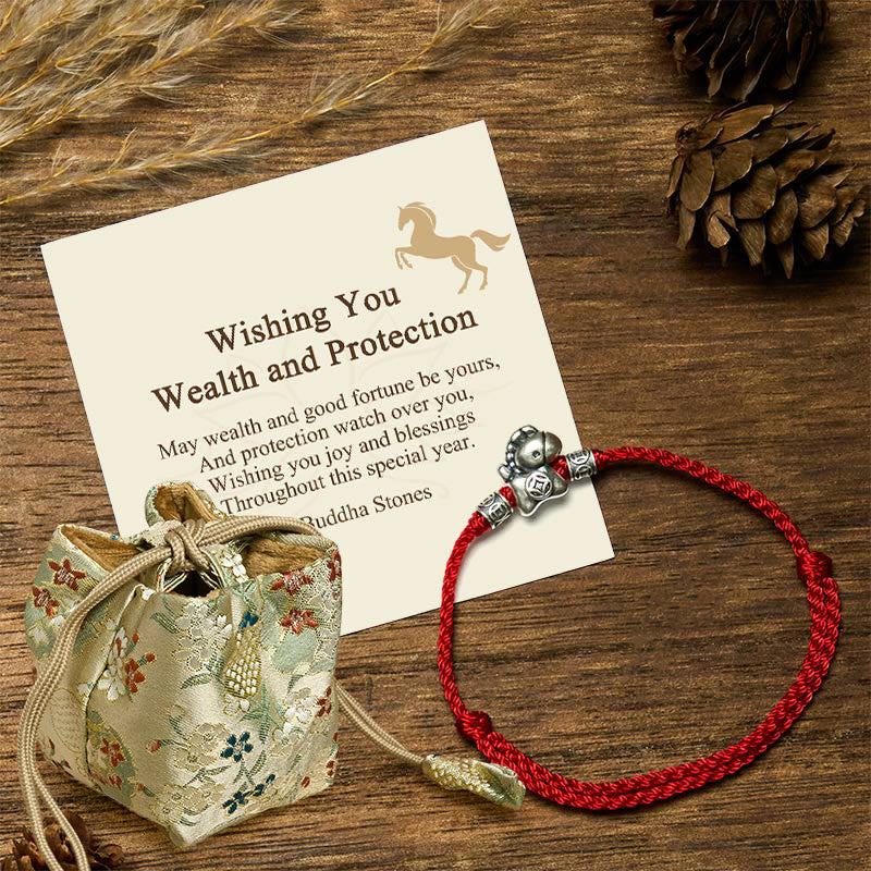 "Wishing You Wealth and Protection" Year of the Horse String Includes Gift Message Card