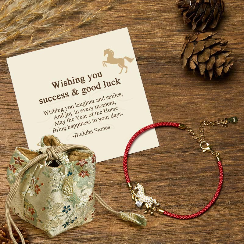 "Wishing You Success & Good Luck" Year of the Horse String Includes Gift Message Card