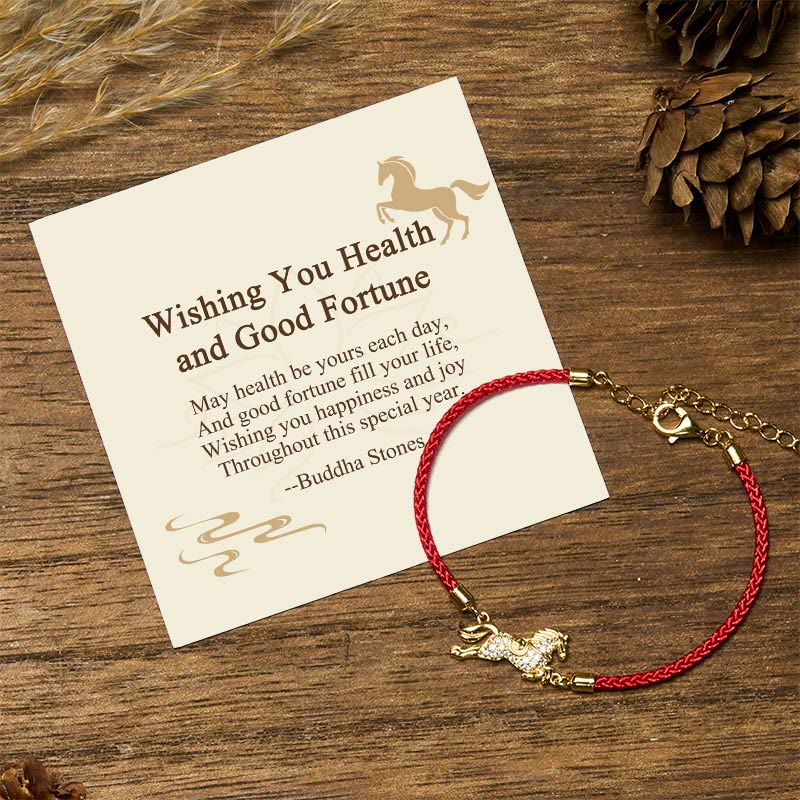 "Wishing You Health and Good Fortune" Year of the Horse Includes Gift Message Card