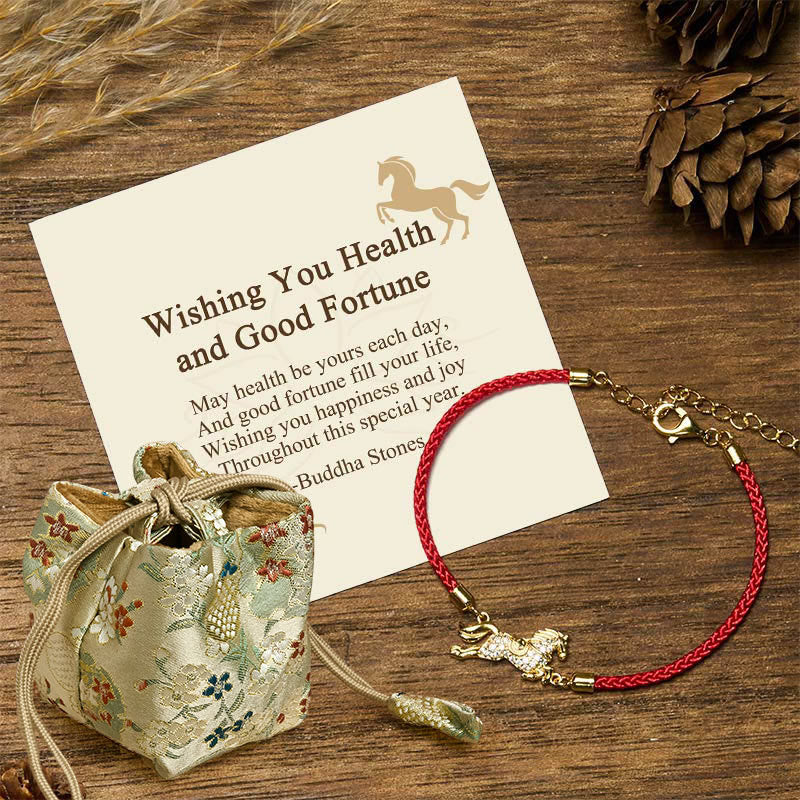"Wishing You Health and Good Fortune" Year of the Horse Includes Gift Message Card
