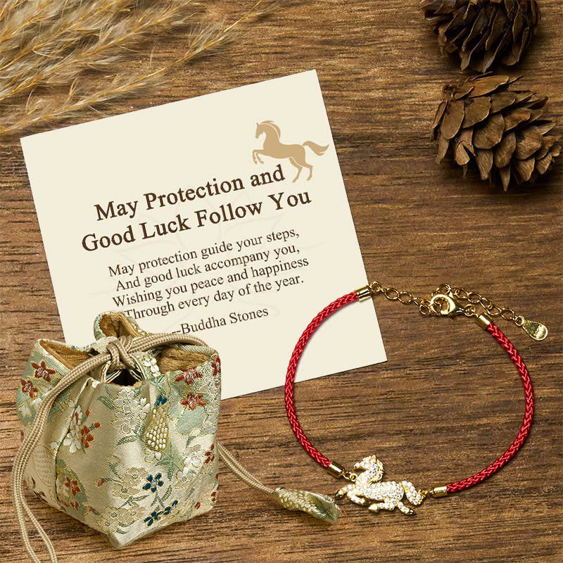 "May Protection and Good Luck Follow You" Year of the Horse Includes Gift Message Card