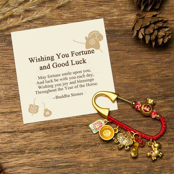 "Wishing You Fortune and Good Luck" Year of the Horse Brooch Includes Gift Message Card