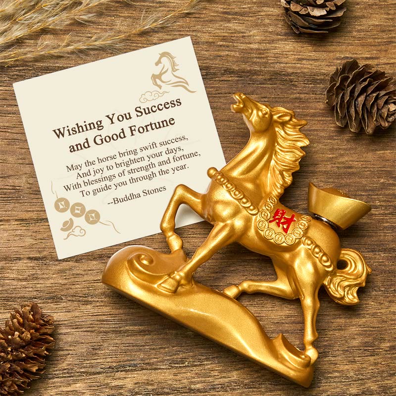 "Wishing You Success and Good Fortune" Year of the Horse Decor Includes Gift Message Card