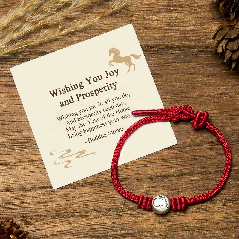 "Wishing You Joy and Prosperity" Year of the Horse Bracelet Includes Gift Message Card