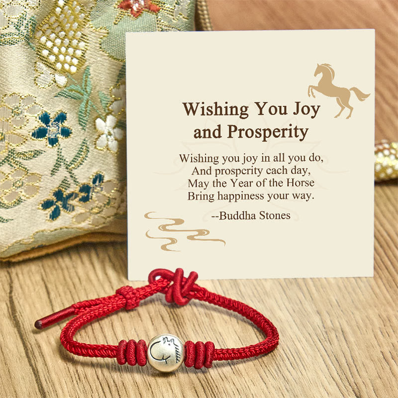 "Wishing You Joy and Prosperity" Year of the Horse Bracelet Includes Gift Message Card