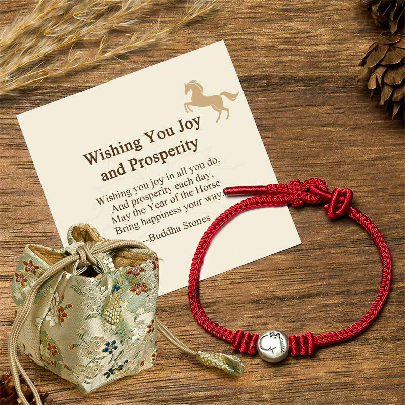 "Wishing You Joy and Prosperity" Year of the Horse Bracelet Includes Gift Message Card