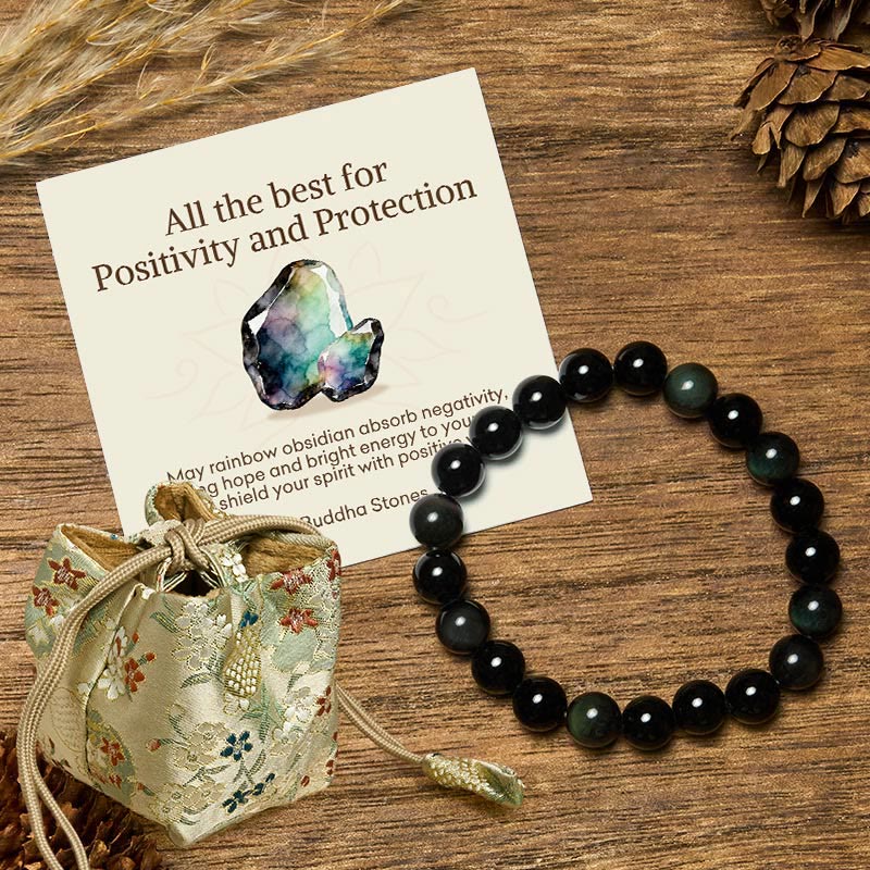 "All the Best for Love and Harmony" Stone Quartz Bracelet Includes Gift Message Card