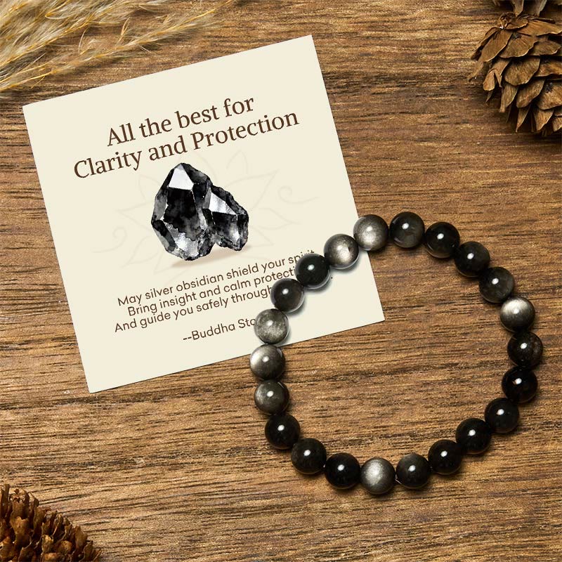 "All the Best for Love and Harmony" Stone Quartz Bracelet Includes Gift Message Card