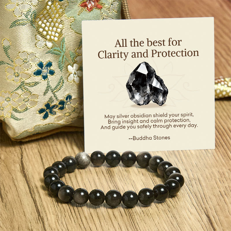 "All the Best for Love and Harmony" Stone Quartz Bracelet Includes Gift Message Card