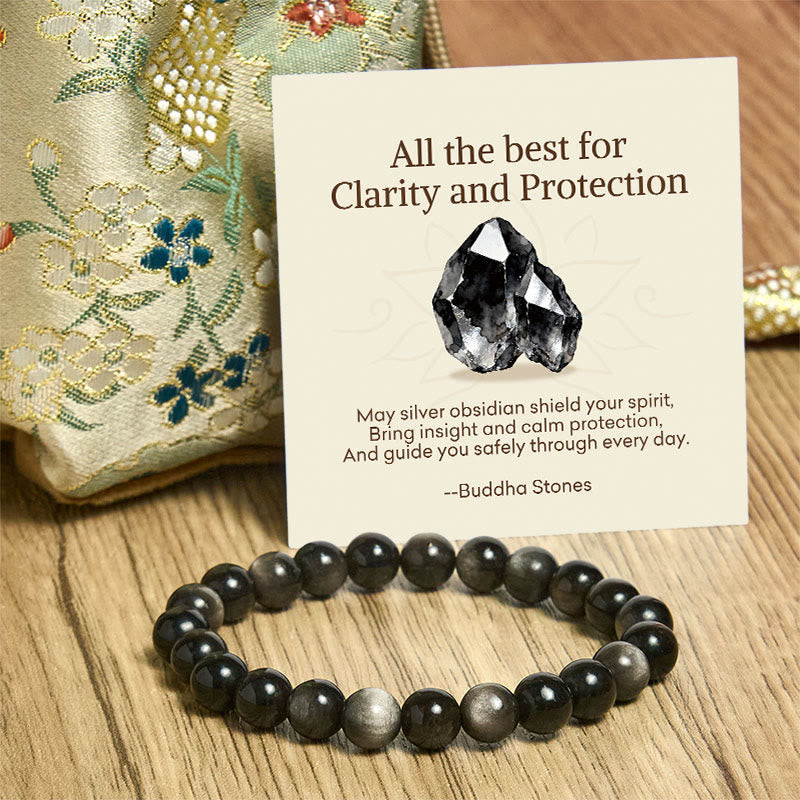 "All the Best for Love and Harmony" Stone Quartz Bracelet Includes Gift Message Card