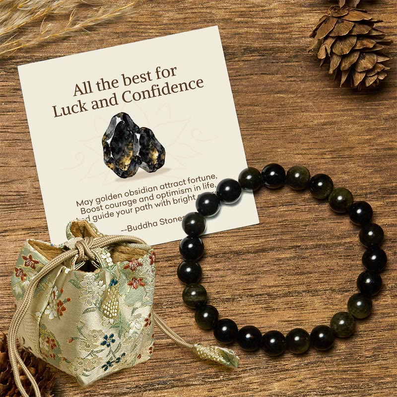 "All the Best for Love and Harmony" Stone Quartz Bracelet Includes Gift Message Card