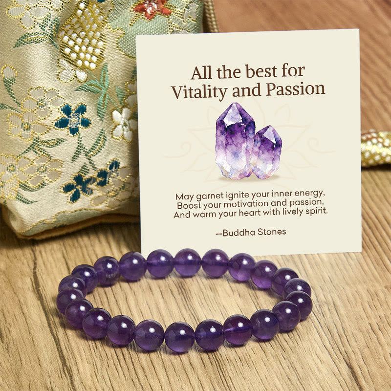 "All the Best for Love and Harmony" Stone Quartz Bracelet Includes Gift Message Card