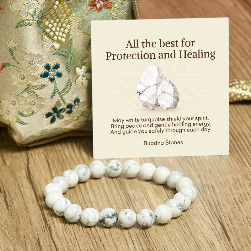 "All the Best for Love and Harmony" Stone Quartz Bracelet Includes Gift Message Card