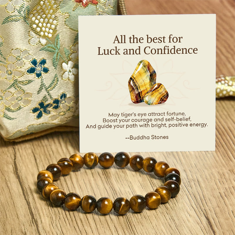 "All the Best for Love and Harmony" Stone Quartz Bracelet Includes Gift Message Card
