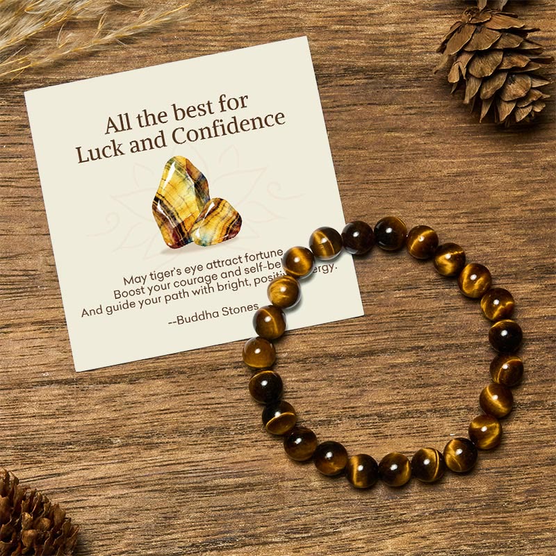 "All the Best for Love and Harmony" Stone Quartz Bracelet Includes Gift Message Card