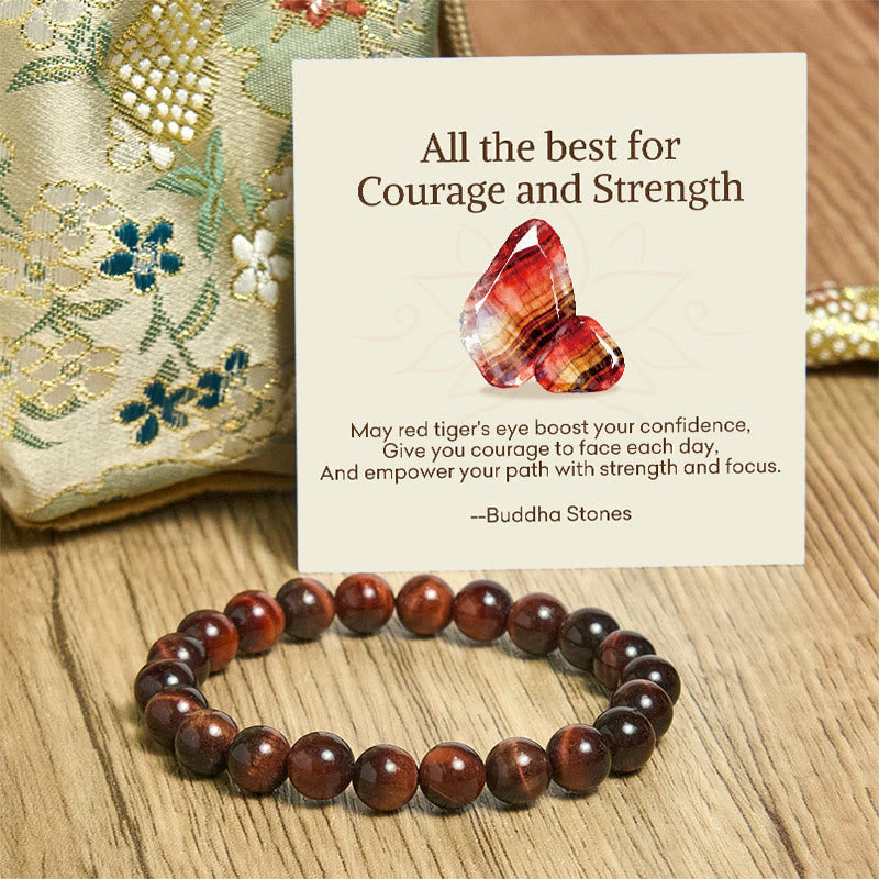 "All the Best for Love and Harmony" Stone Quartz Bracelet Includes Gift Message Card